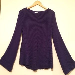 Style & Co Purple ribbed sweater
